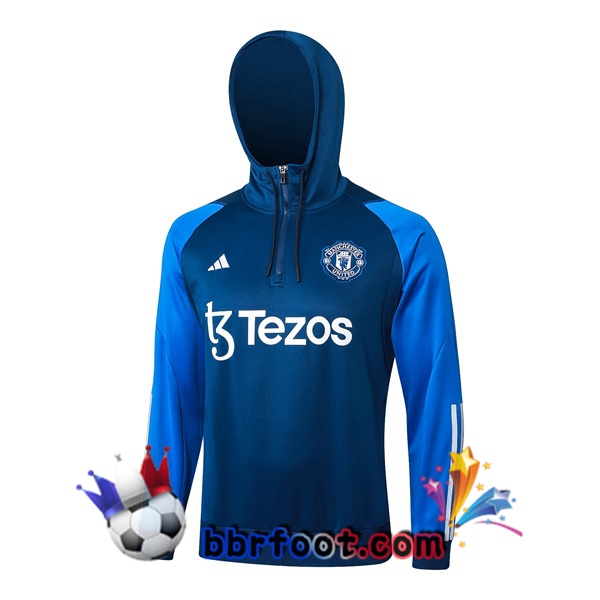 Sweat A Capuche Manchester United Bleu 2024/2025