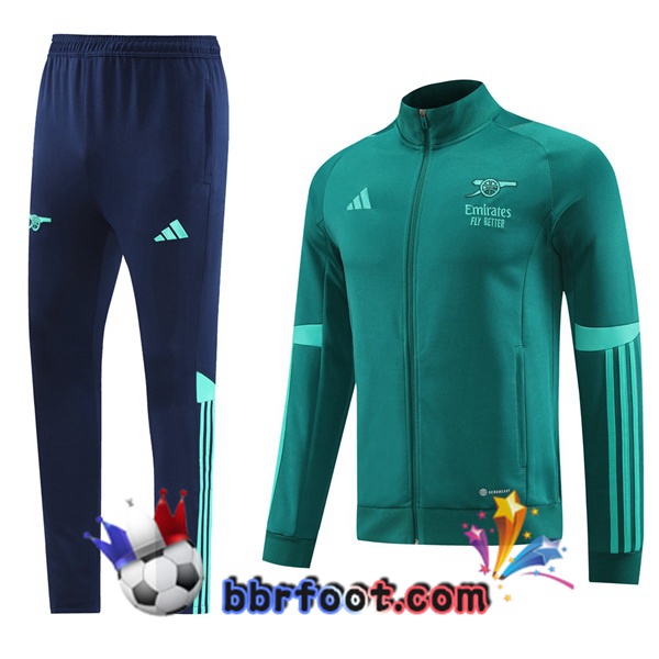 Survetement Foot - Veste Arsenal Vert 2024/2025 Survetement Foot - Veste Arsenal Vert 2024/2025