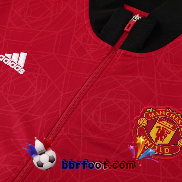 Survetement Foot - Veste Manchester United Rouge 2024/2025