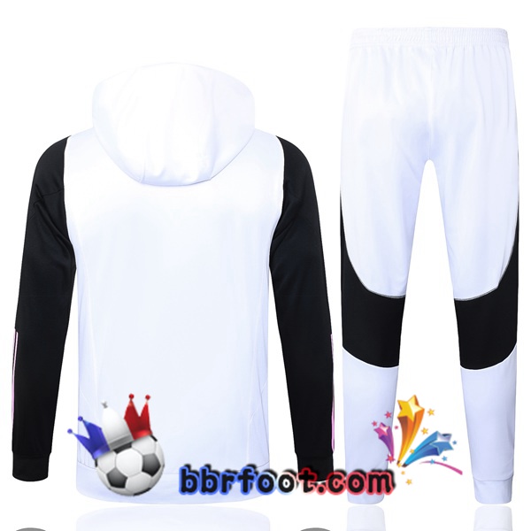 Survetement de Foot - Sweat A Capuche Juventus Blanc 2024/2025