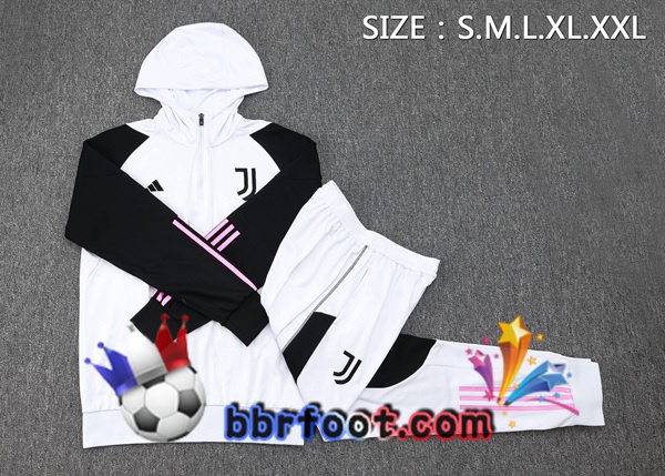 Survetement de Foot - Sweat A Capuche Juventus Blanc 2024/2025