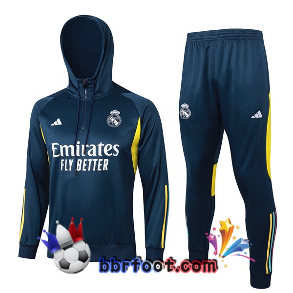 Survetement de Foot - Sweat A Capuche Real Madrid Bleu Royal 2024/2025