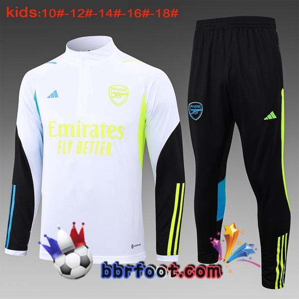 Survetement Foot Arsenal Enfant Blanc 2024/2025