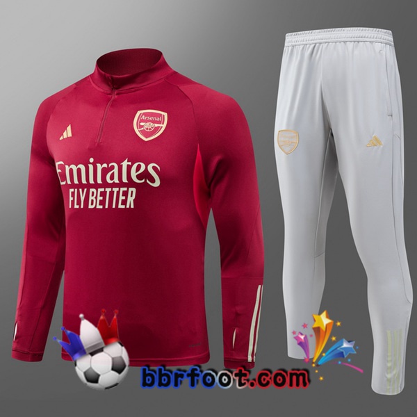 Survetement Foot Arsenal Enfant Rouge 2024/2025