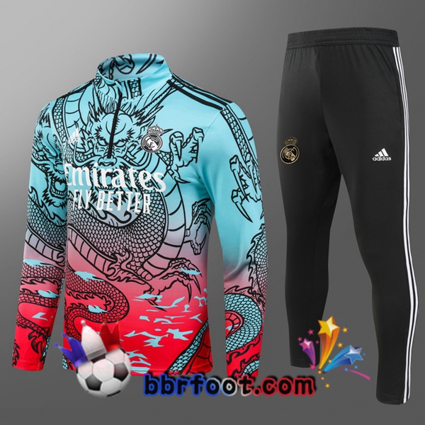 Survetement Foot Real Madrid Enfant Vert Rouge 2024/2025