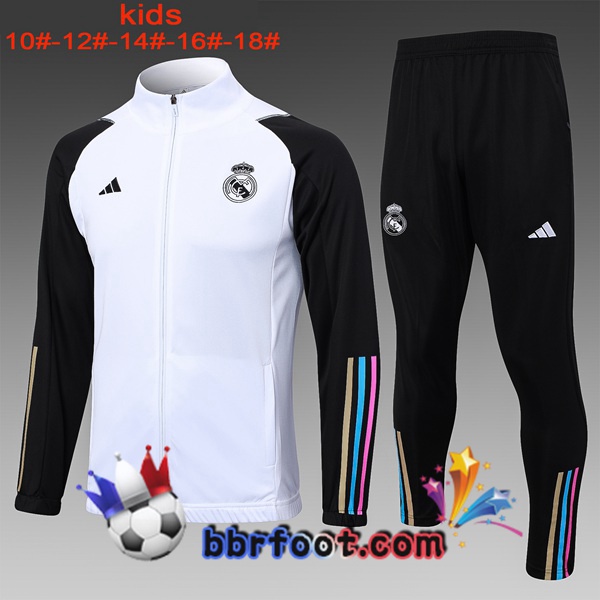Survetement Foot - Veste Real Madrid Enfant Blanc 2024/2025