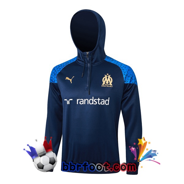 Sweat A Capuche Marseille OM Bleu Royal 2024/2025