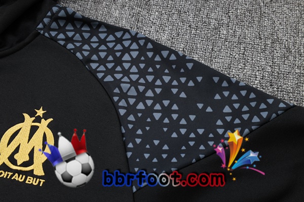 Survetement de Foot - Sweat A Capuche Marseille OM Noir 2024/2025