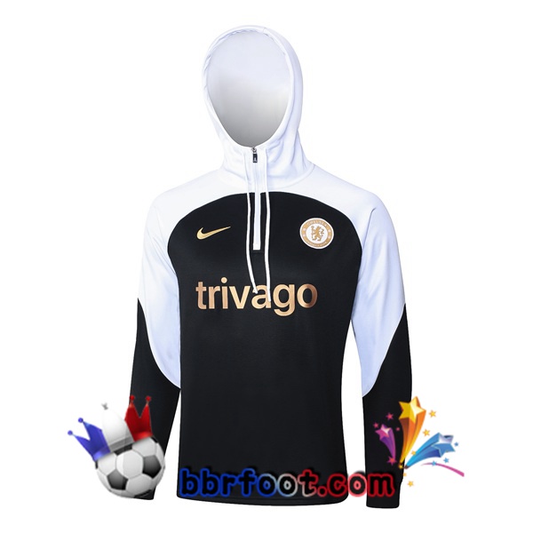 Sweat A Capuche FC Chelsea Noir Blanc 2024/2025
