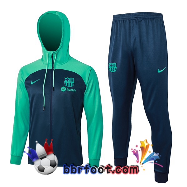 Survetement de Foot - Coupe Vent FC Barcelone Vert 2024/2025