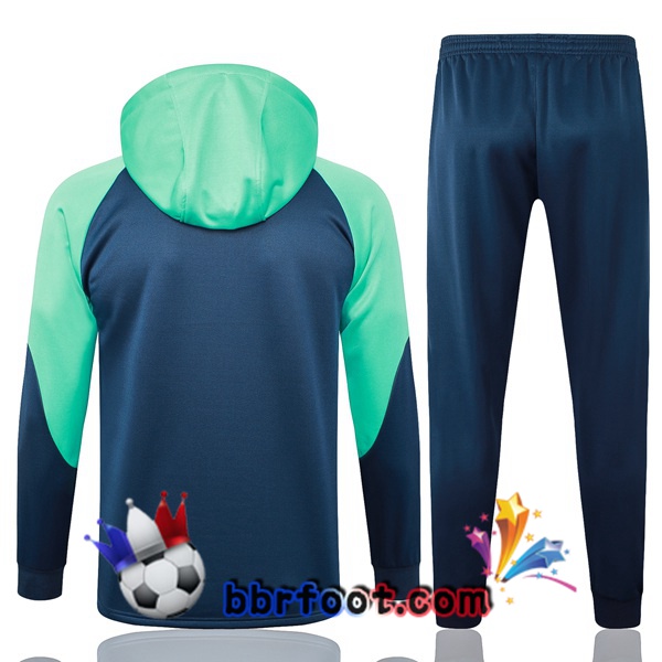 Survetement de Foot - Sweat A Capuche FC Barcelone Vert Bleu 2024/2025