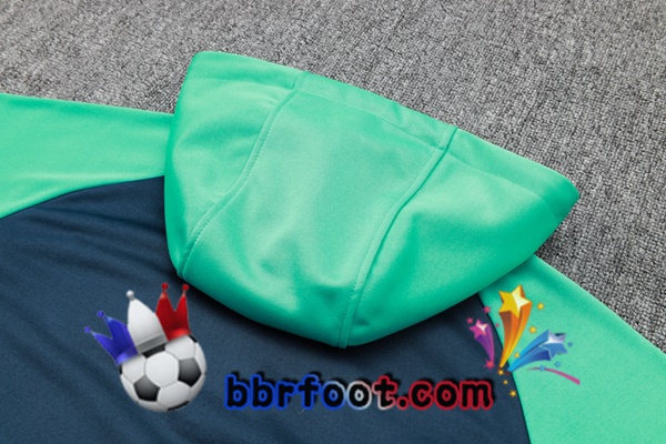 Survetement de Foot - Sweat A Capuche FC Barcelone Vert Bleu 2024/2025