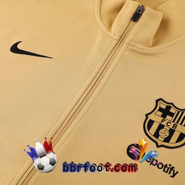 Survetement Foot - Veste FC Barcelone Jaune 2024/2025
