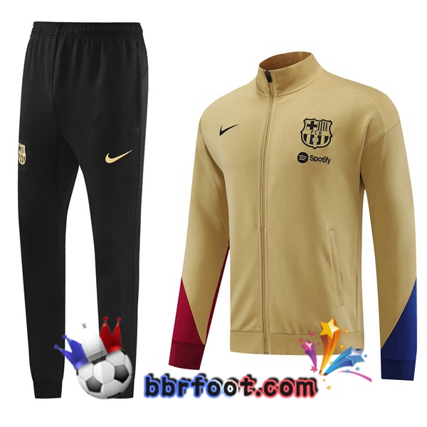 Survetement Foot - Veste FC Barcelone Jaune 2024/2025