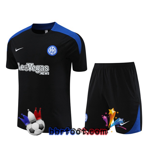 Ensemble Training T-Shirts Inter Milan + Shorts Noir 2024/2025