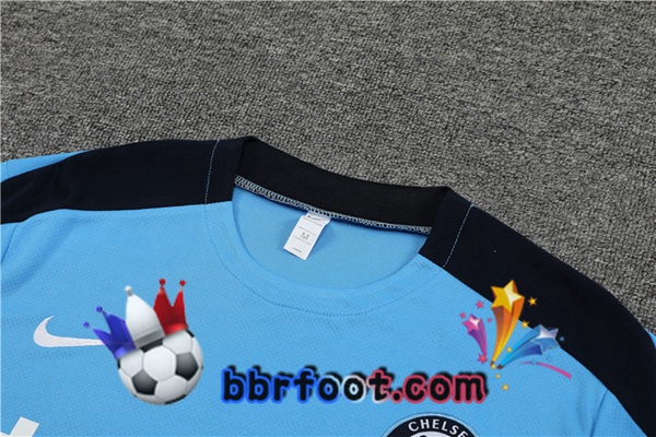 Ensemble Training T-Shirts FC Chelsea + Shorts Bleu 2024/2025