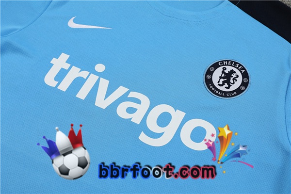 Ensemble Training T-Shirts FC Chelsea + Shorts Bleu 2024/2025