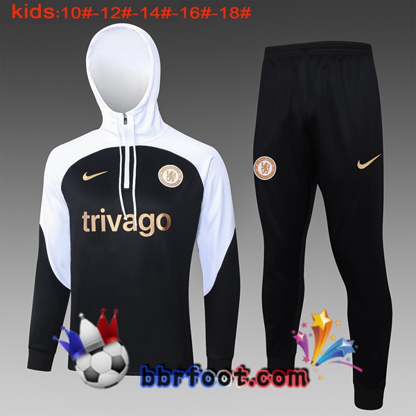 Survetement de Foot - Coupe Vent FC Chelsea Enfant Noir 2024/2025