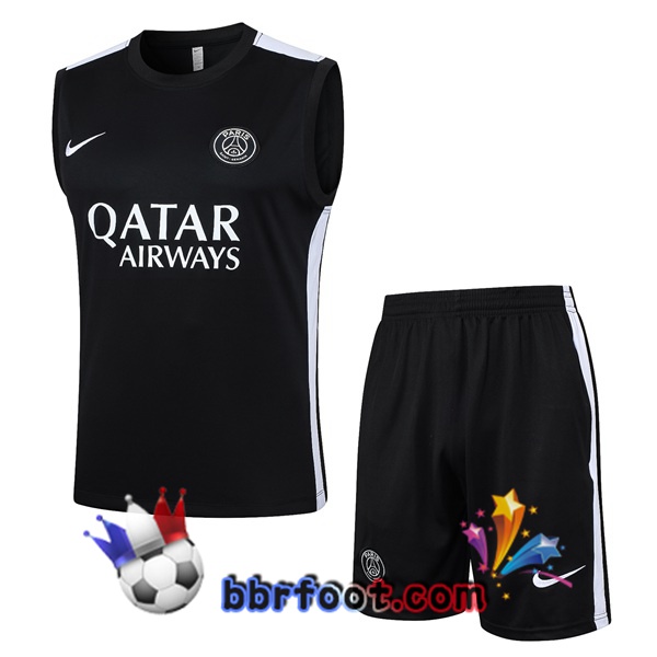 Gilet Foot Paris PSG + Shorts Noir 2024/2025