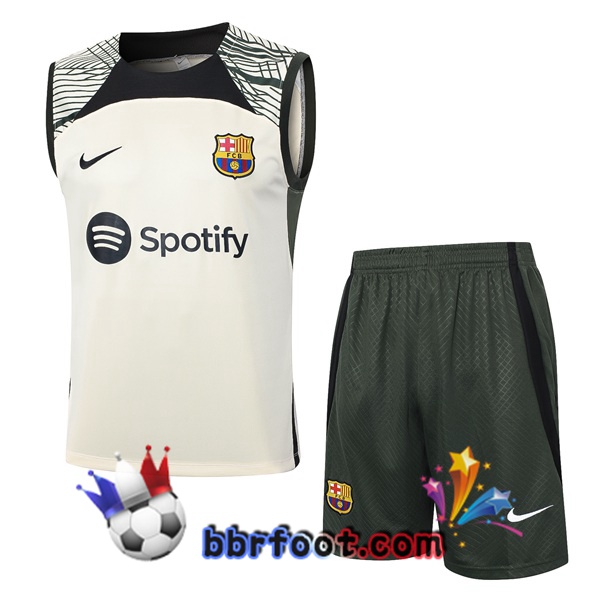 Gilet Foot FC Barcelone + Shorts Jaune 2024/2025