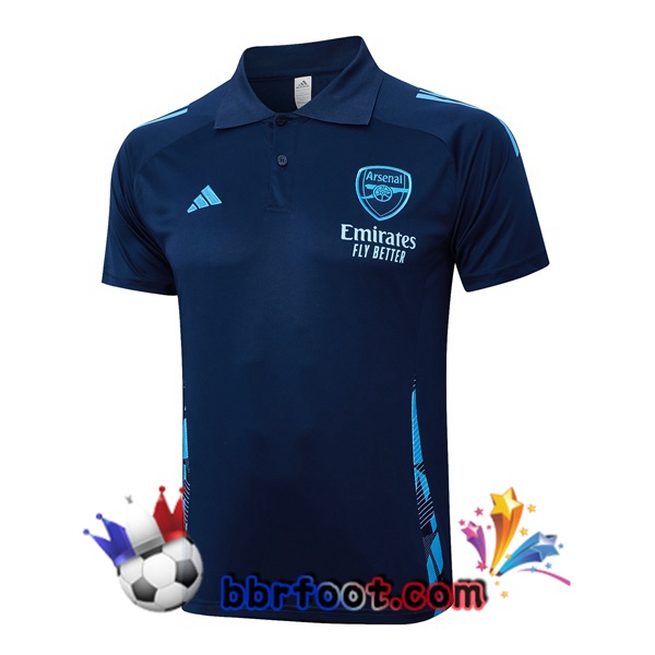 Polo Foot Arsenal Bleu Royal 2024/2025
