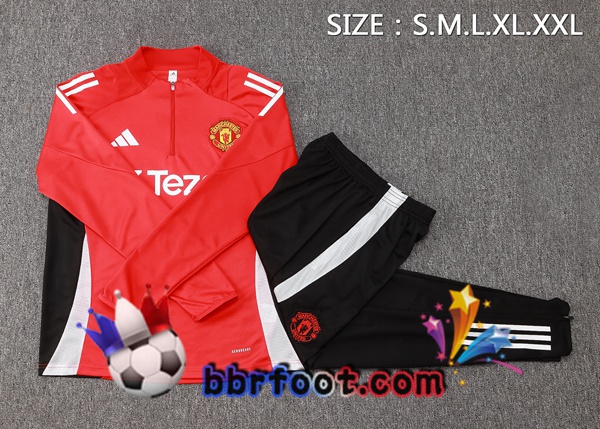 Survetement Foot Manchester United Rouge 2024/2025