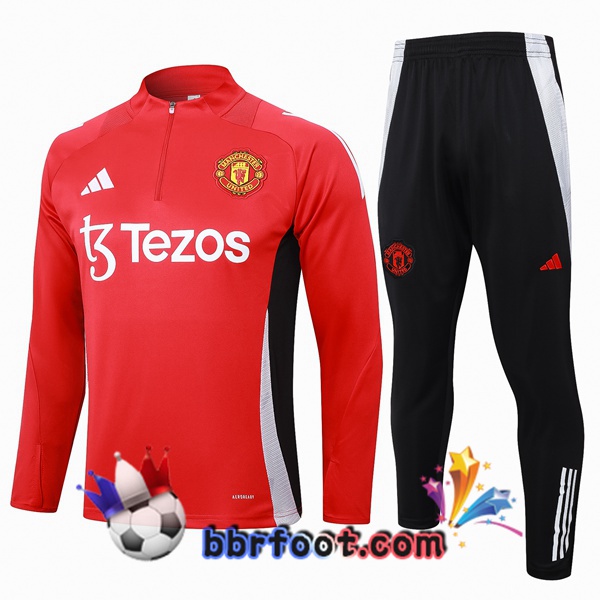 Survetement Foot Manchester United Rouge 2024/2025