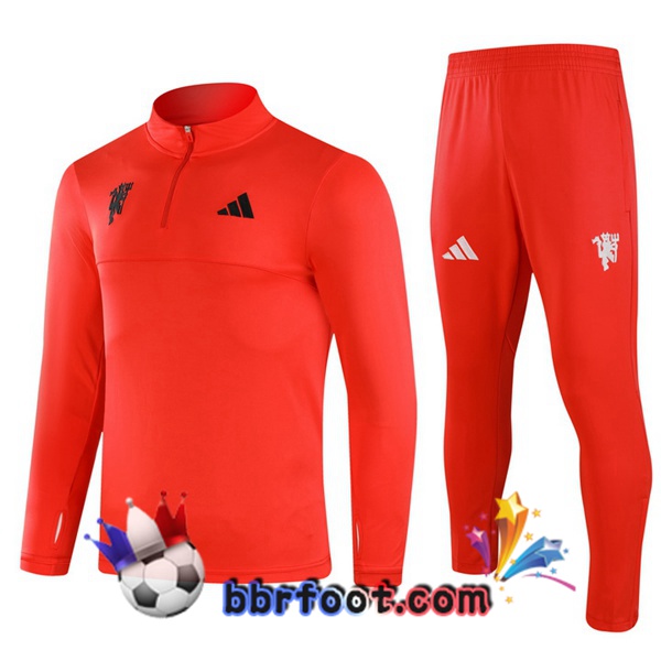 Survetement Foot Manchester United Rouge 2024/2025