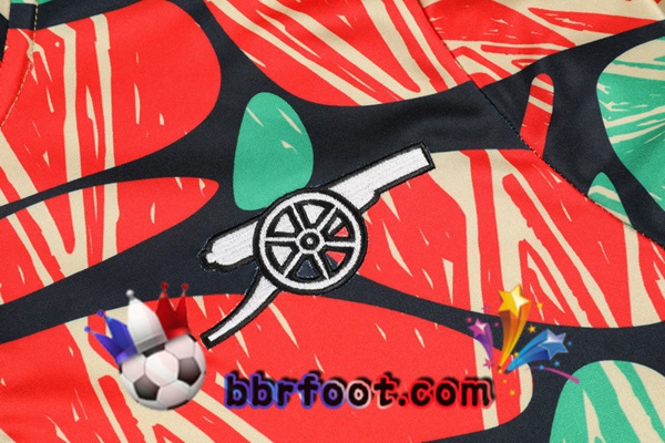 Survetement Foot Arsenal Vert Rouge 2024/2025