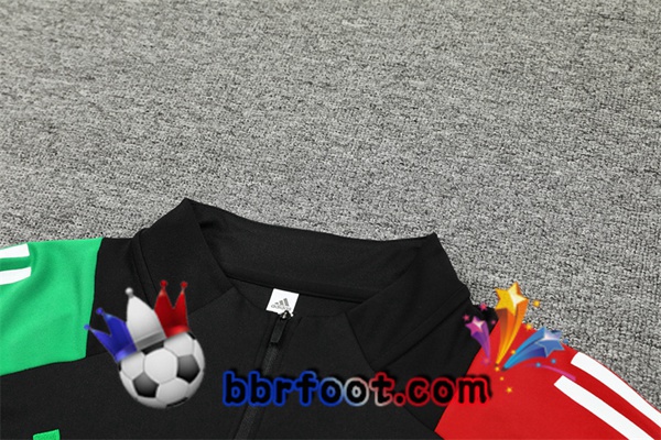 Survetement Foot Arsenal Noir Vert Rouge 2024/2025