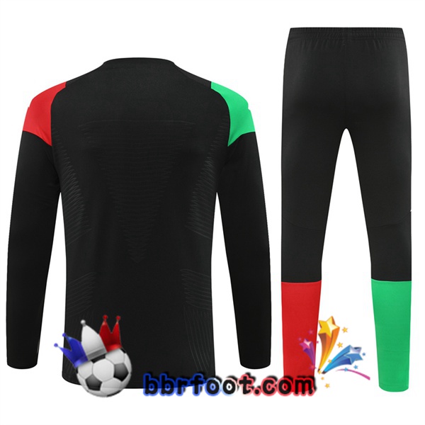 Survetement Foot Arsenal Noir Vert Rouge 2024/2025