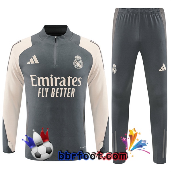 Survetement Foot Real Madrid Gris 2024/2025