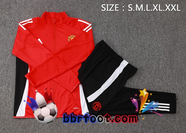 Survetement Foot - Veste Manchester United Rouge 2024/2025