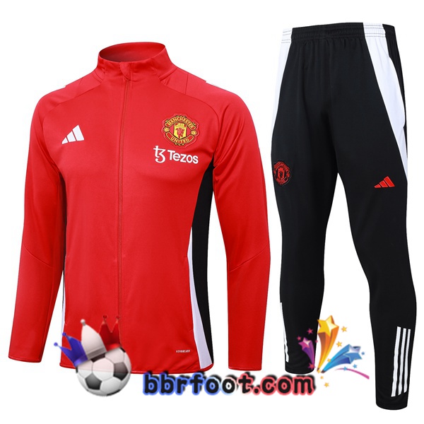 Survetement Foot - Veste Manchester United Rouge 2024/2025
