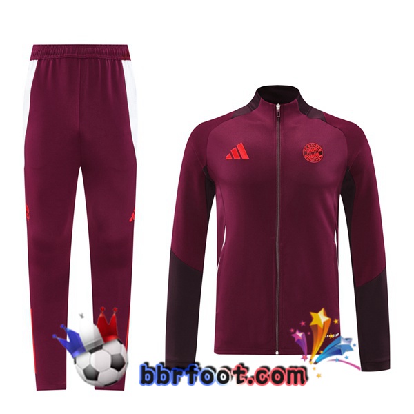 Survetement Foot - Veste Bayern Munich Rouge 2024/2025