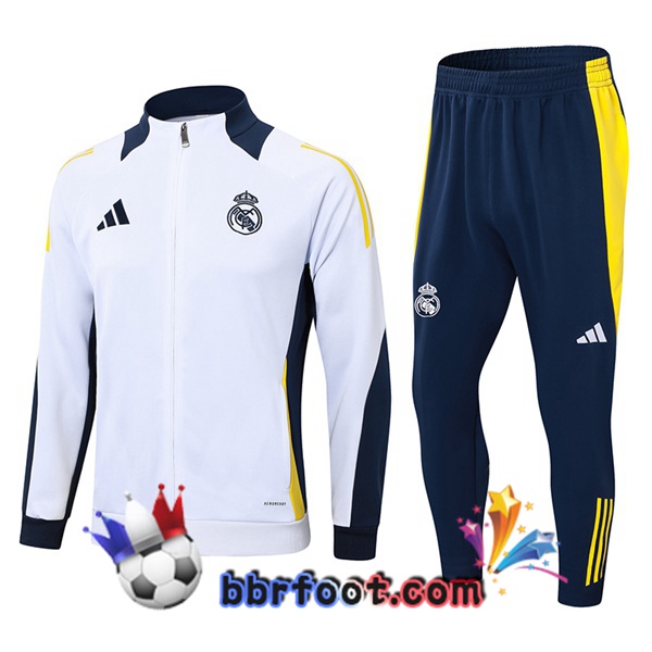 Survetement Foot - Veste Real Madrid Blanc 2024/2025
