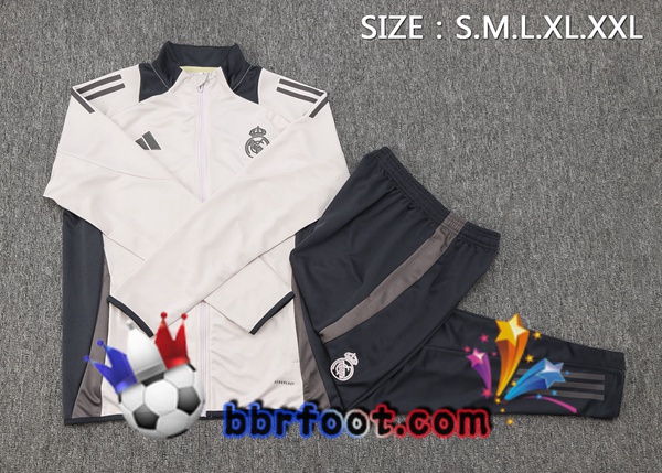 Survetement Foot - Veste Real Madrid Gris 2024/2025
