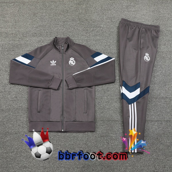 Survetement Foot - Veste Real Madrid Gris 2024/2025