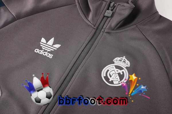 Survetement Foot - Veste Real Madrid Gris 2024/2025