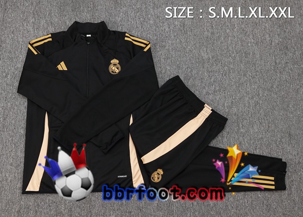 Survetement Foot - Veste Real Madrid Noir 2024/2025