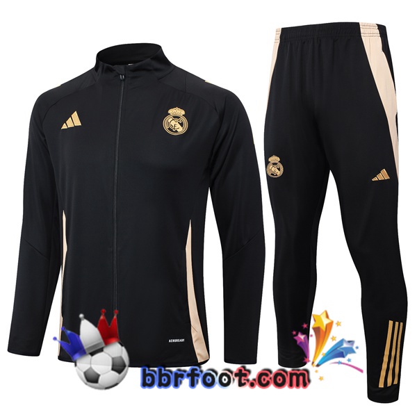 Survetement Foot - Veste Real Madrid Noir 2024/2025