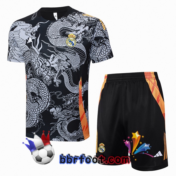 Ensemble Training T-Shirts Real Madrid + Shorts Noir 2024/2025