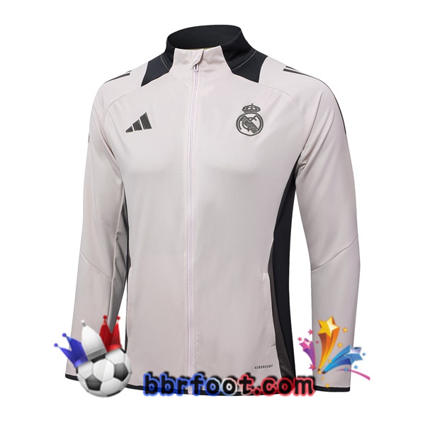 Veste Foot Real Madrid Gris 2024/2025 Veste Foot Real Madrid Gris 2024/2025