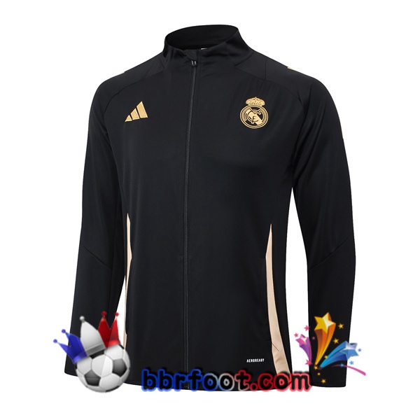 Veste Foot Real Madrid Noir 2024/2025 Veste Foot Real Madrid Noir 2024/2025
