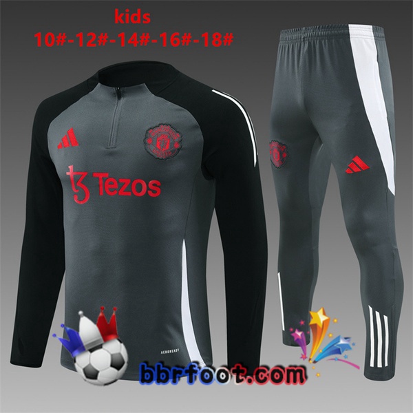 Survetement Foot Manchester United Enfant Gris 2024/2025