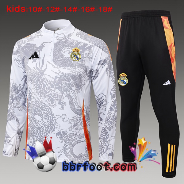 Survetement Foot Real Madrid Enfant Blanc 2024/2025
