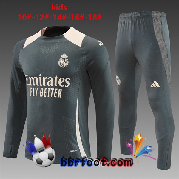 Survetement Foot Real Madrid Enfant Gris 2024/2025