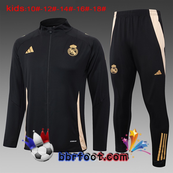 Survetement Foot - Veste Real Madrid Enfant Noir 2024/2025