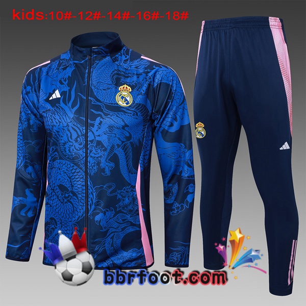 Survetement Foot - Veste Real Madrid Enfant Bleu Royal 2024/2025