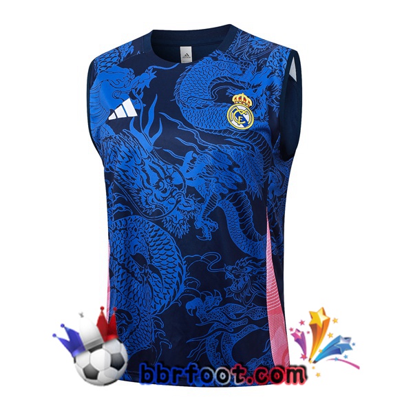 Gilet Foot Real Madrid Bleu Royal 2024/2025